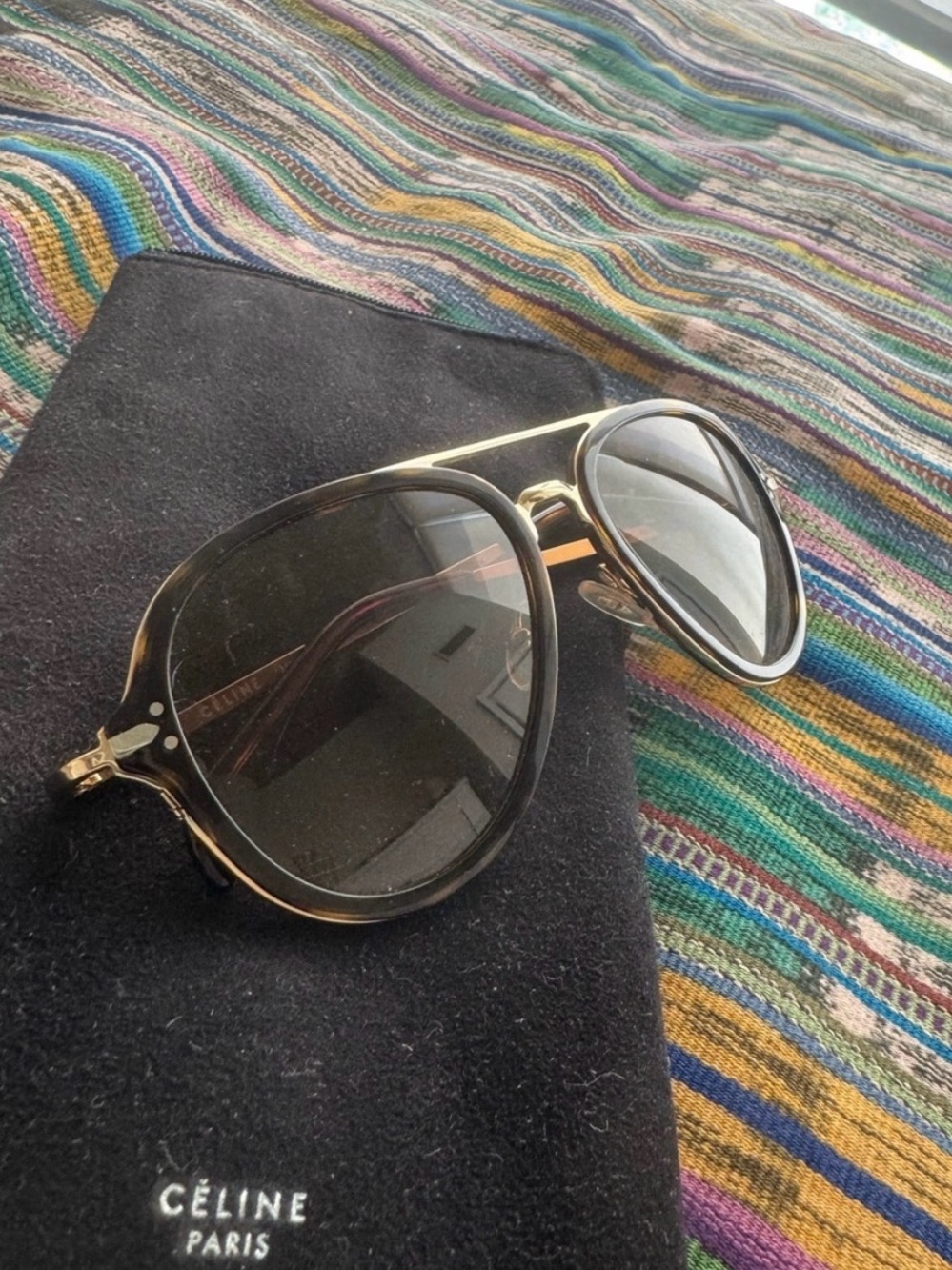 Céline tortoise & Gold Sunglasses